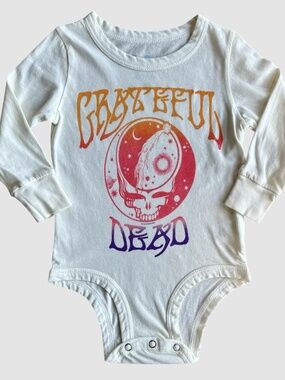Rowdy Sprout Grateful Dead Sunrise Onesie 6–12M Retro Graphic Long Sleeve Bodysu